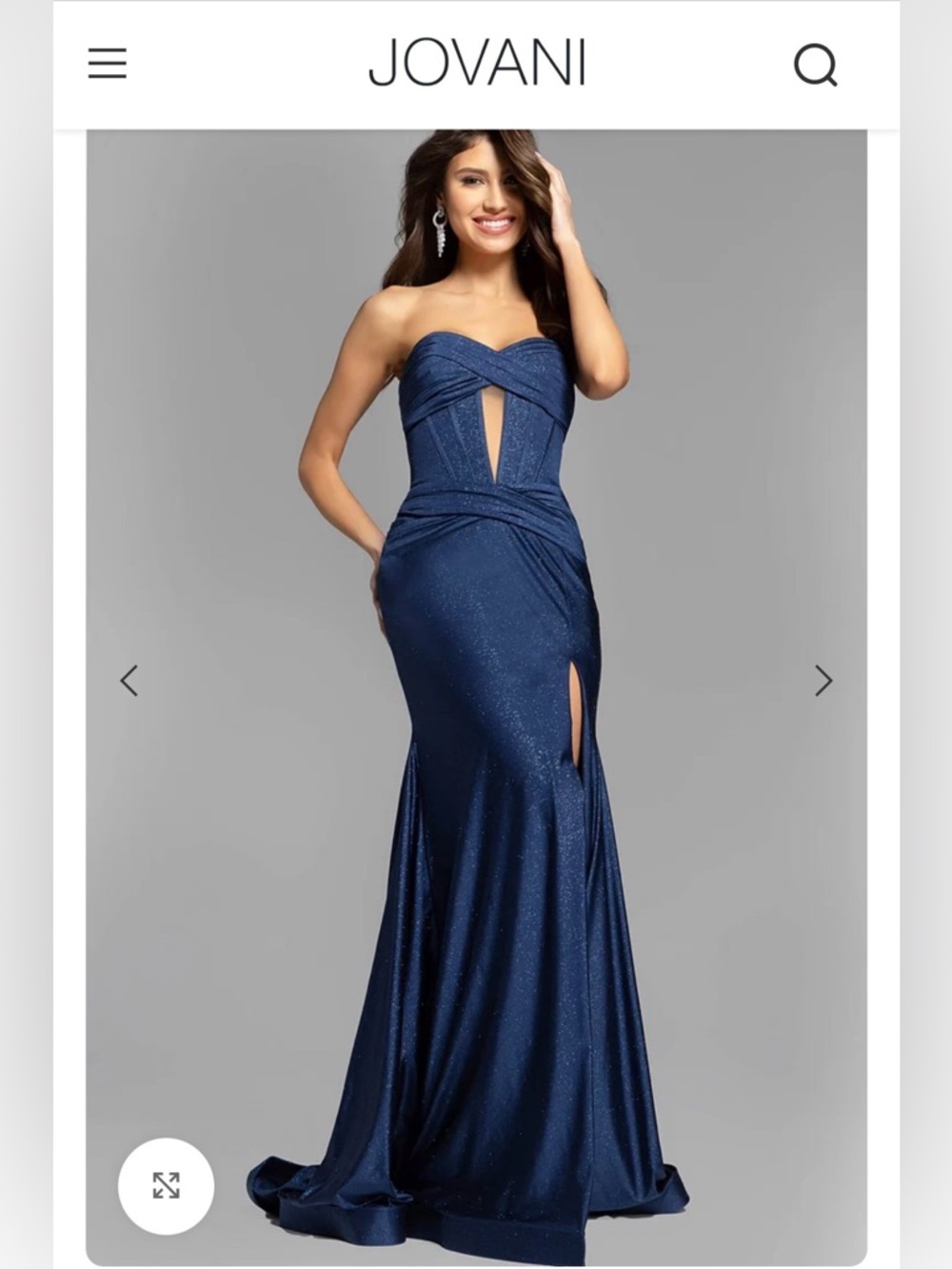 Strapless Royal Blue Ruched Evening Gown / nwt size 4
